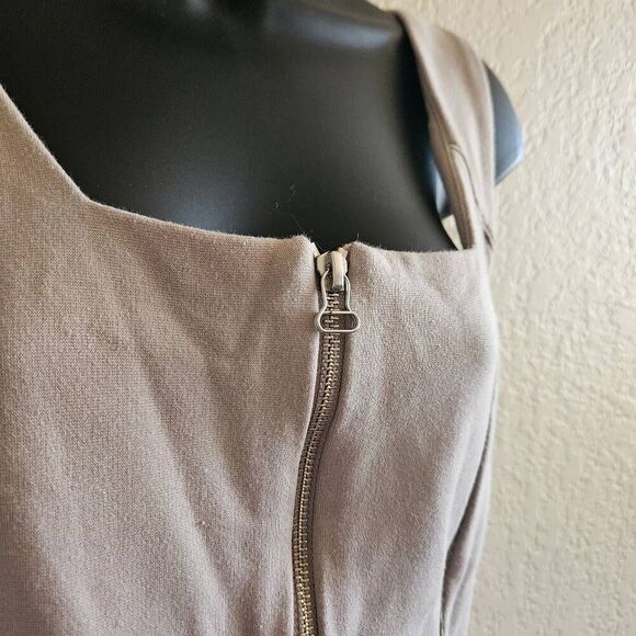 T by Alexander Wang Zip Front Ponte Square Neck Mini Dress - Picture 2 of 8